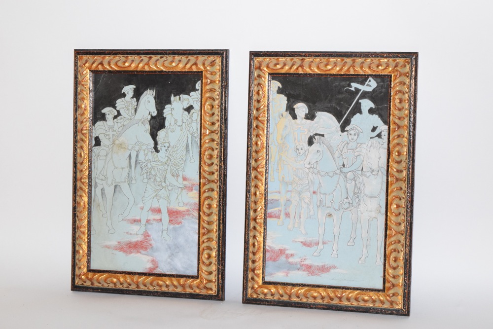 Gloria Thomas "Illustrations for the Book of Revelation" Gouache and Body Color on Board