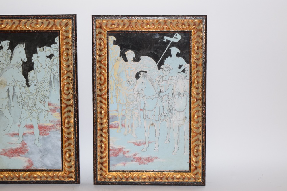 Gloria Thomas "Illustrations for the Book of Revelation" Gouache and Body Color on Board