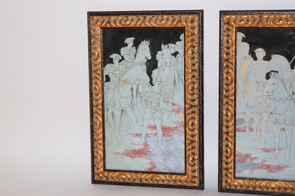 Gloria Thomas "Illustrations for the Book of Revelation" Gouache and Body Color on Board