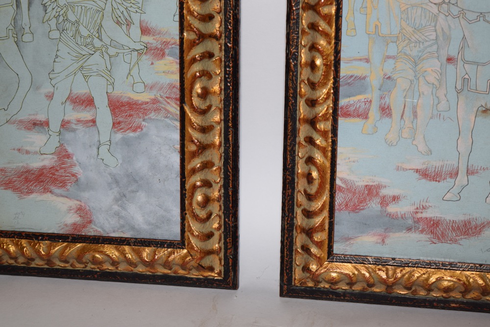 Gloria Thomas "Illustrations for the Book of Revelation" Gouache and Body Color on Board