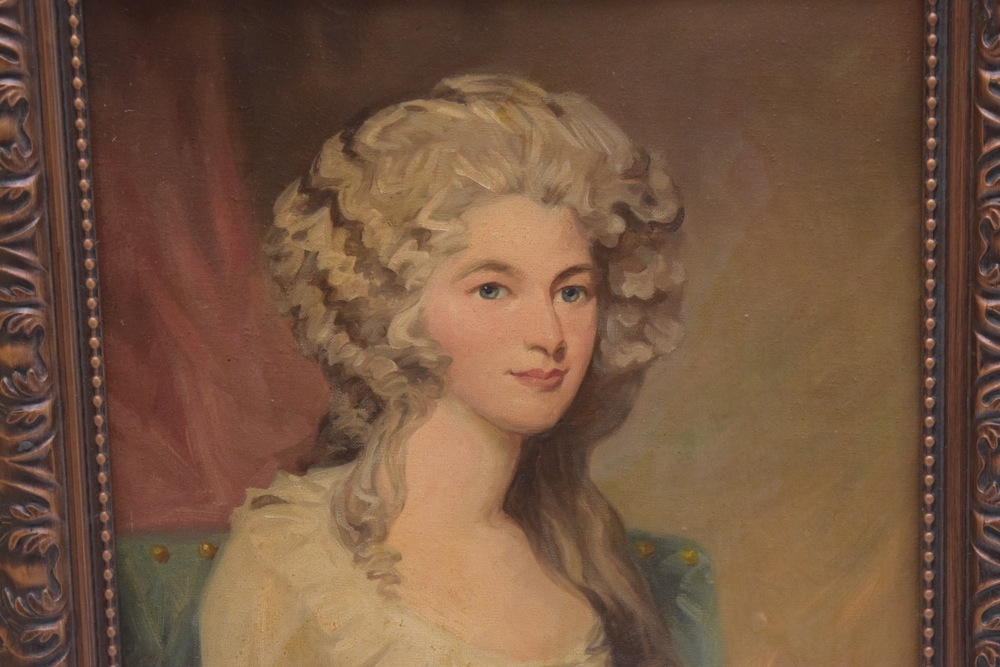 Adrian Lamb "Portrait of a Gentleman after Gilbert Stuart" and "Mrs. Ticknell after George Romney" Oil on Canvas