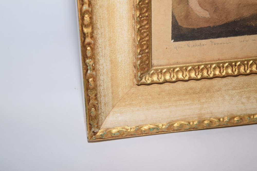 Alfred Elmore R.A. "Cephalus and Aurora, after Nicolas Poussin" Watercolor on Paper, Signed and Dated 1840