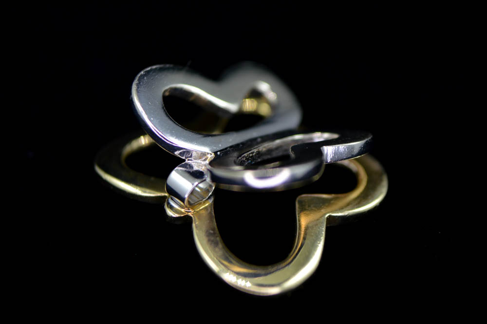 14K Two-Tone Gold Butterfly Pendant