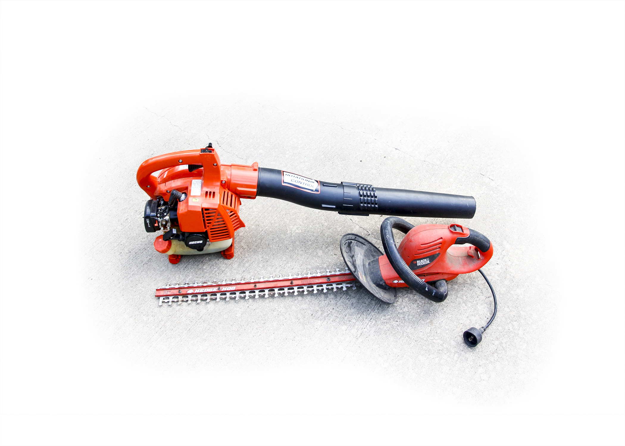 EHCO Leaf Blower and Black & Decker Hedge Trimmer