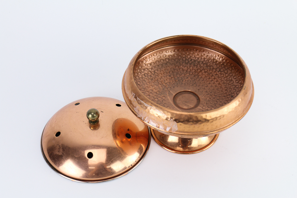 Hammered Copper Bowl with Lid
