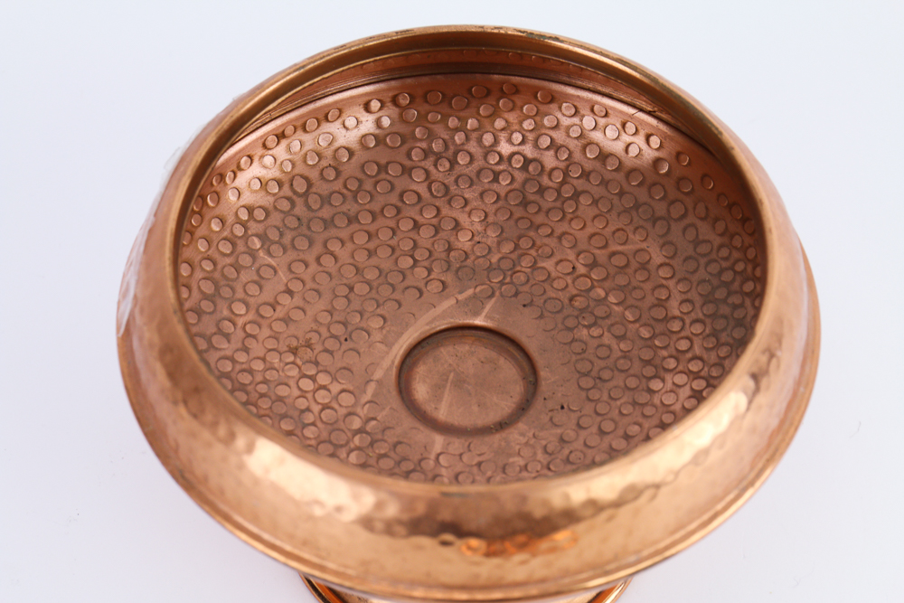 Hammered Copper Bowl with Lid