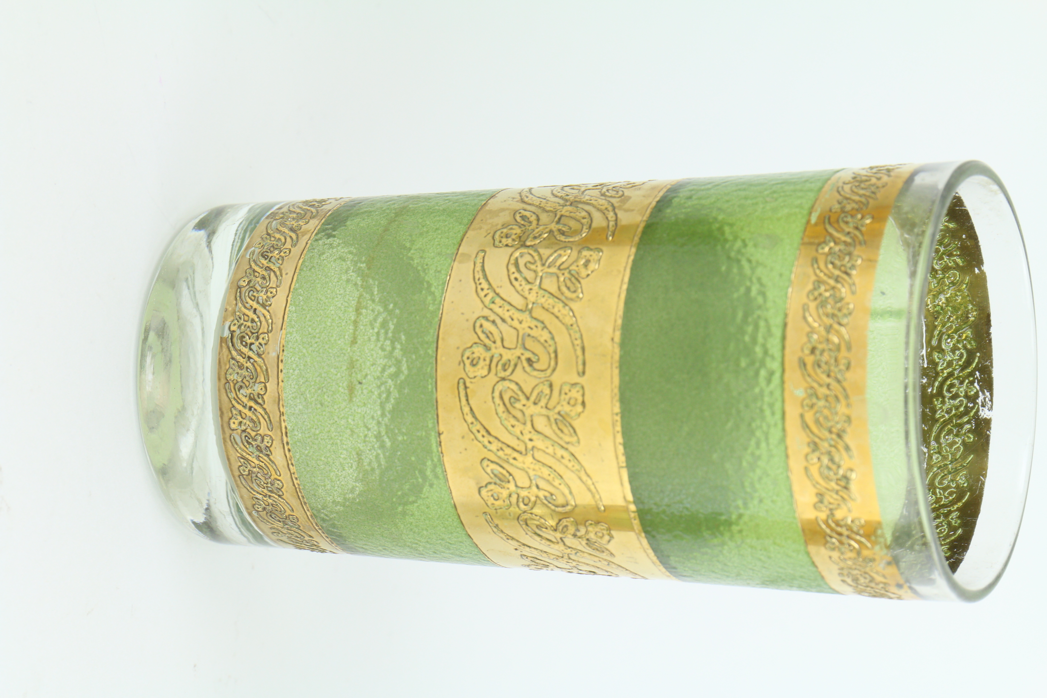 Mid-Century Culver Glass Cocktail Set with Ice Bucket