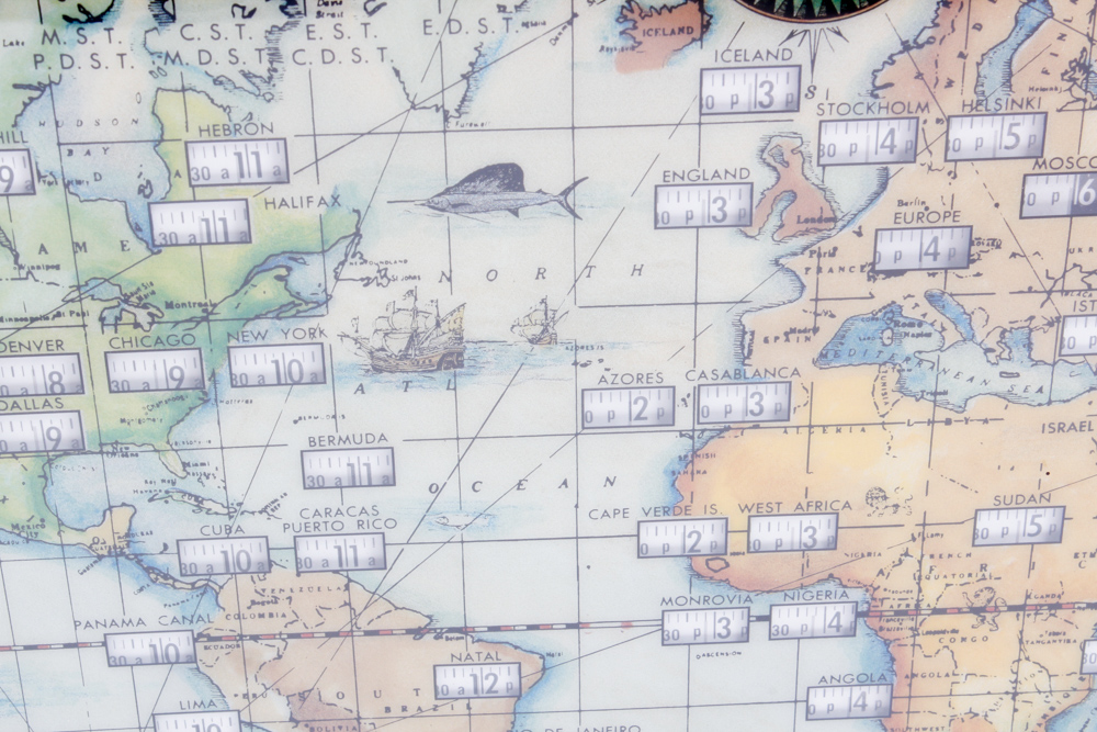 1959 Howard Miller World Time Clock