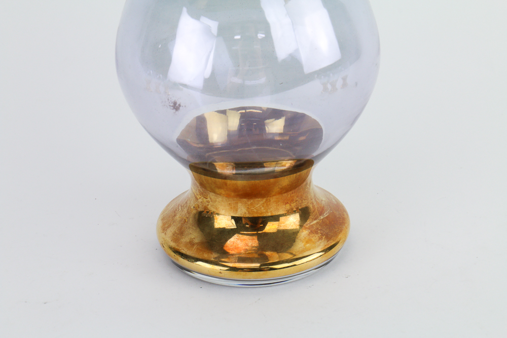 Blefeld Czechoslovakian Liquor Decanter and Six Spirits Glasses