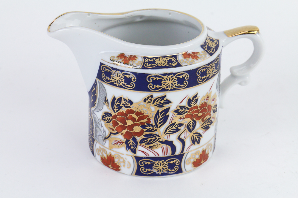 Three-Piece Hand-Decorated China Tea Set