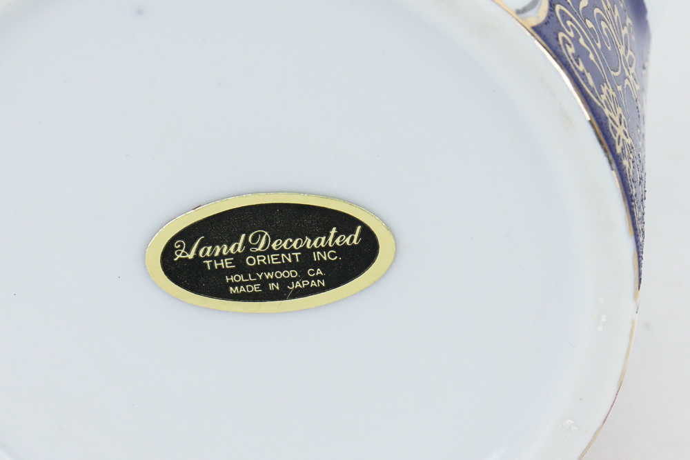 Three-Piece Hand-Decorated China Tea Set