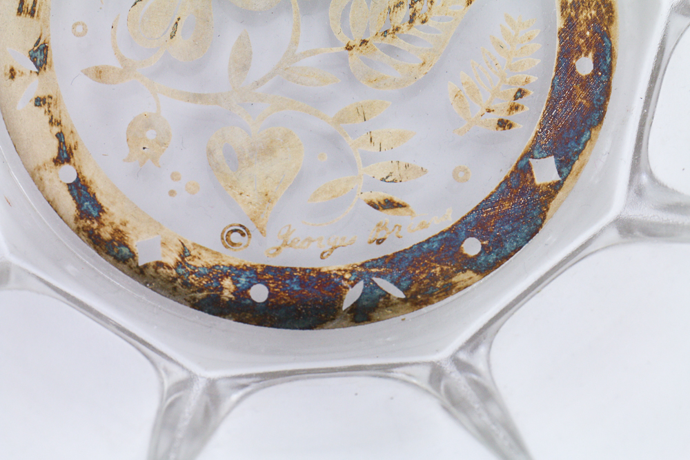 Georges Briard Silver Edged Glass Bowl