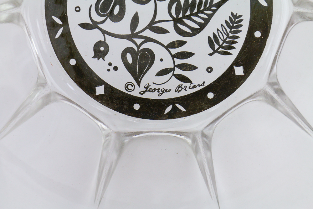 Georges Briard Silver Edged Glass Bowl