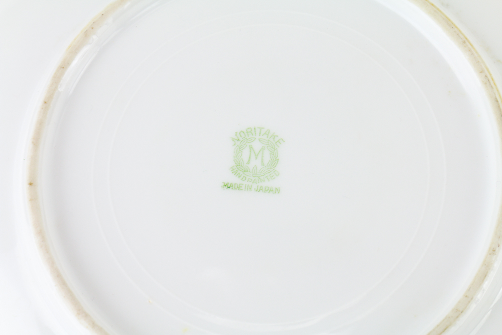 Set of Noritake Hand-Painted Japanese Porcelain Plates
