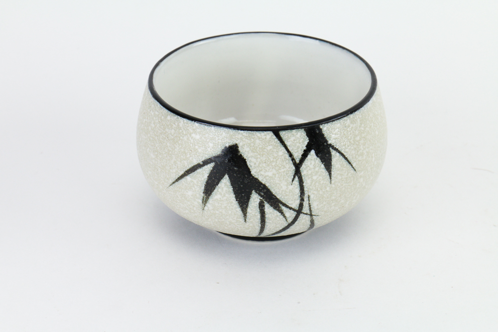 Four Japanese Hand-Painted Tea Bowls