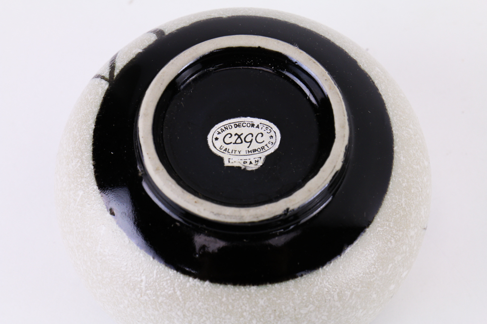 Four Japanese Hand-Painted Tea Bowls