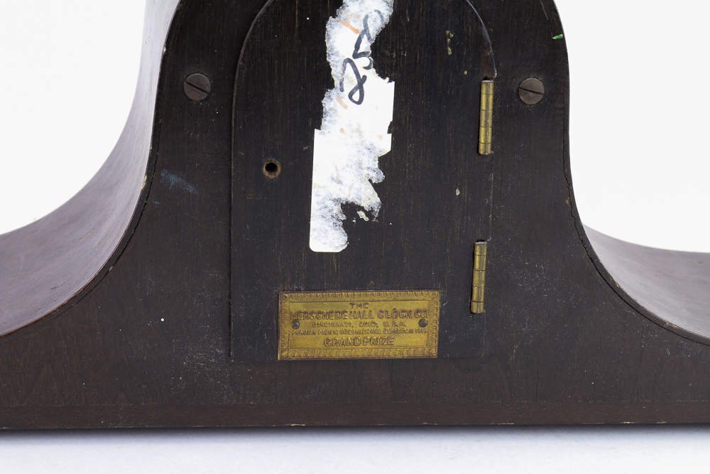 Vintage Herschede Wood Mantel Clock Circa 1915