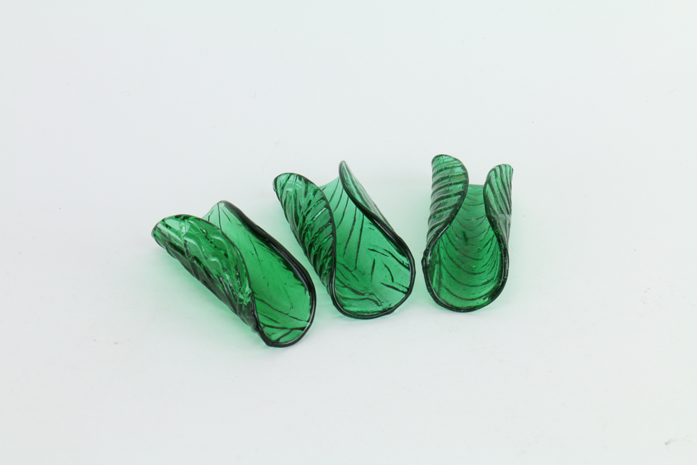 Green Glass Napkin Holders