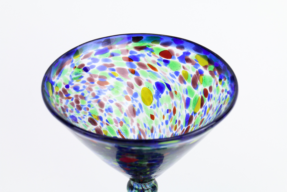 Set of Hand-Blown Martini Glasses