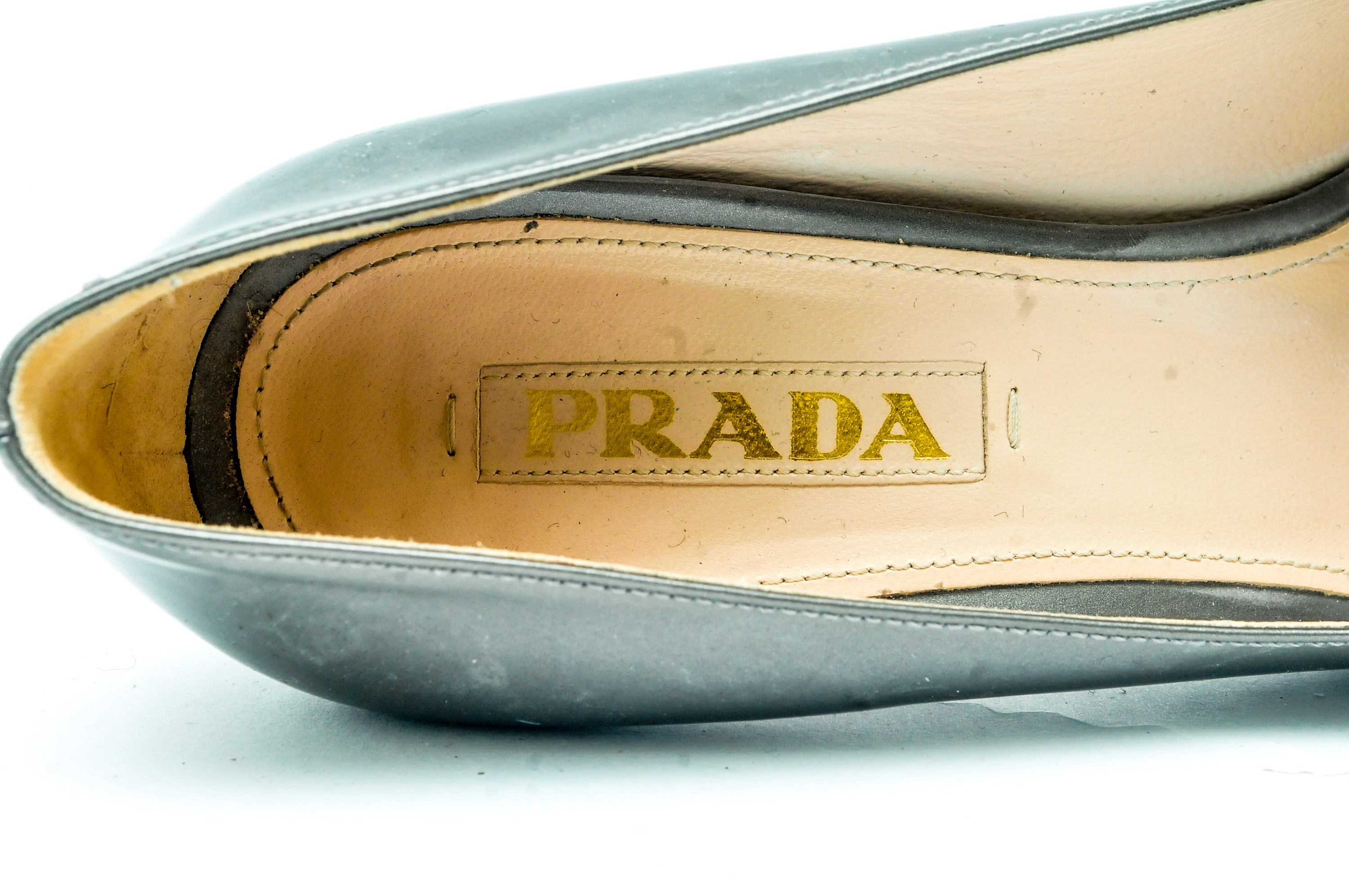 Pair of Silver Tone Prada Pumps