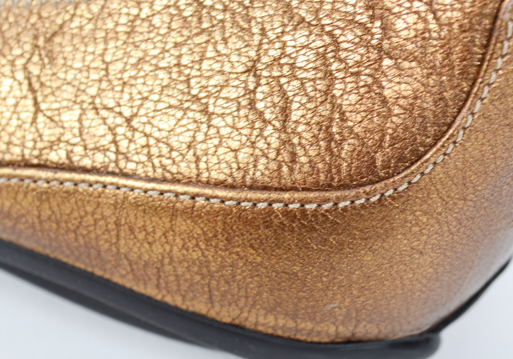 Gold Tone Prada Flats