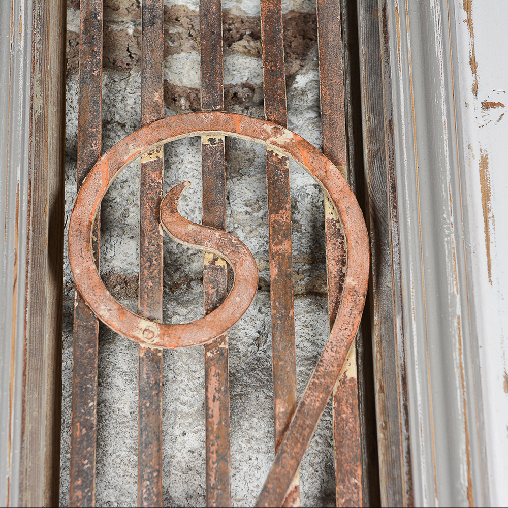 Antique Architectural Salvage Wooden Doors with Bars