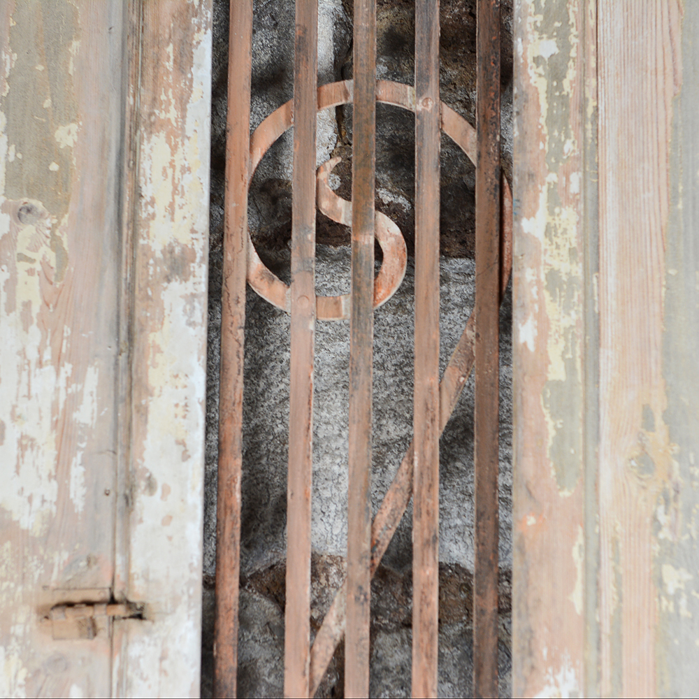 Antique Architectural Salvage Wooden Doors with Bars