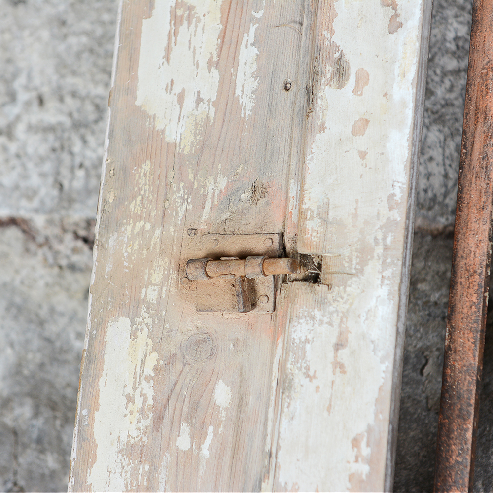 Antique Architectural Salvage Wooden Doors with Bars