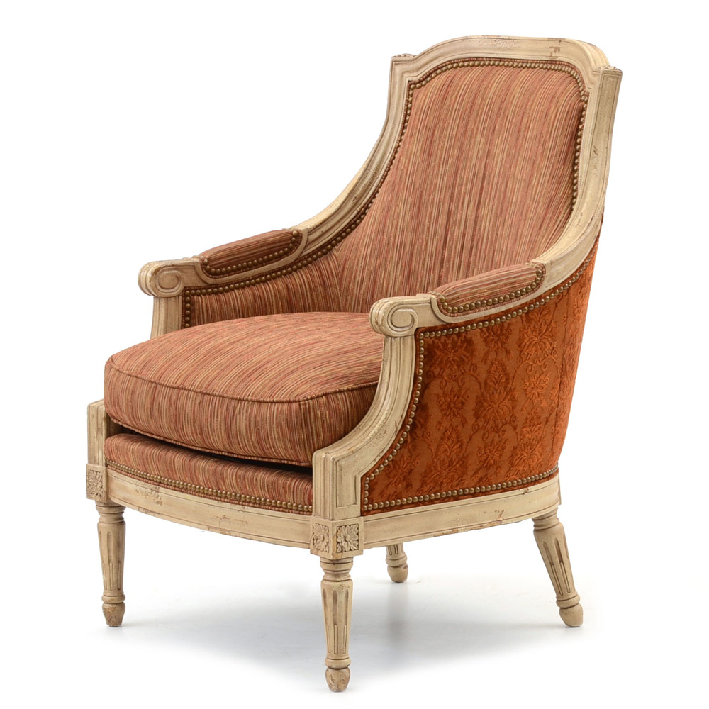 Louis XVI Style Painted Bergere, by Hickory Furniture