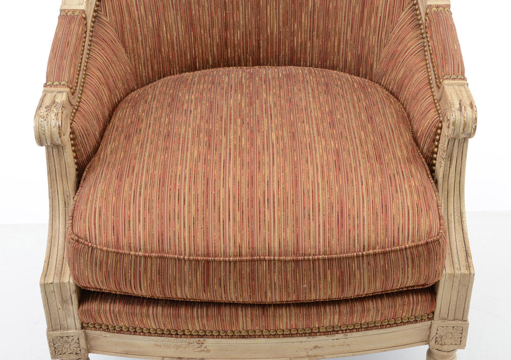 Louis XVI Style Painted Bergere, by Hickory Furniture
