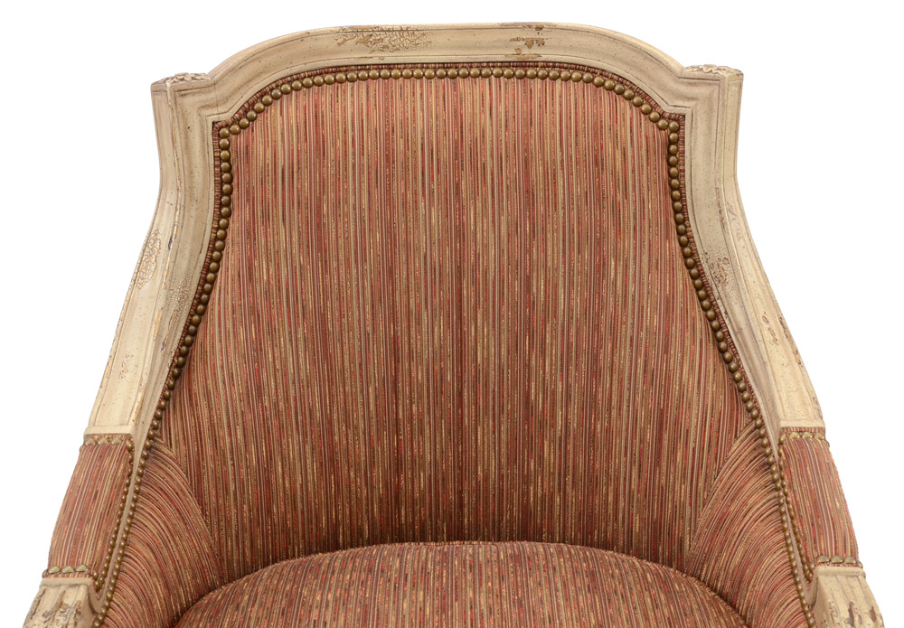 Louis XVI Style Painted Bergere, by Hickory Furniture
