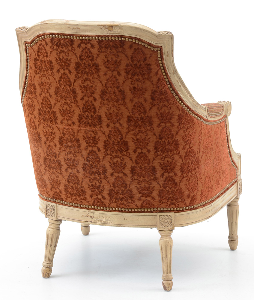 Louis XVI Style Painted Bergere, by Hickory Furniture