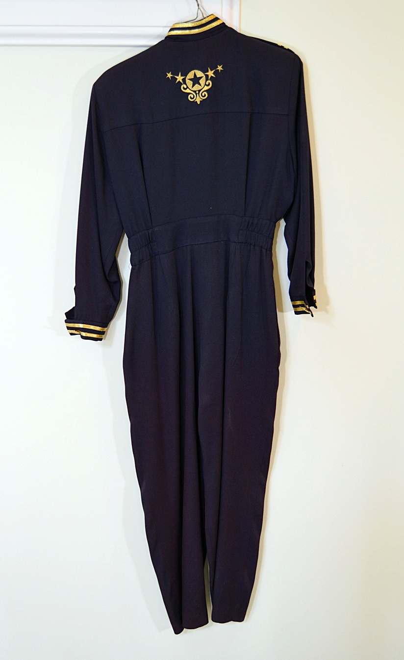 Vintage 1980s Lillie Rubin Military Style Jumpsuit