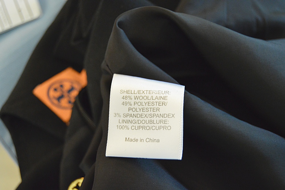 Ladies Tory Burch Wool Blend Black Dress