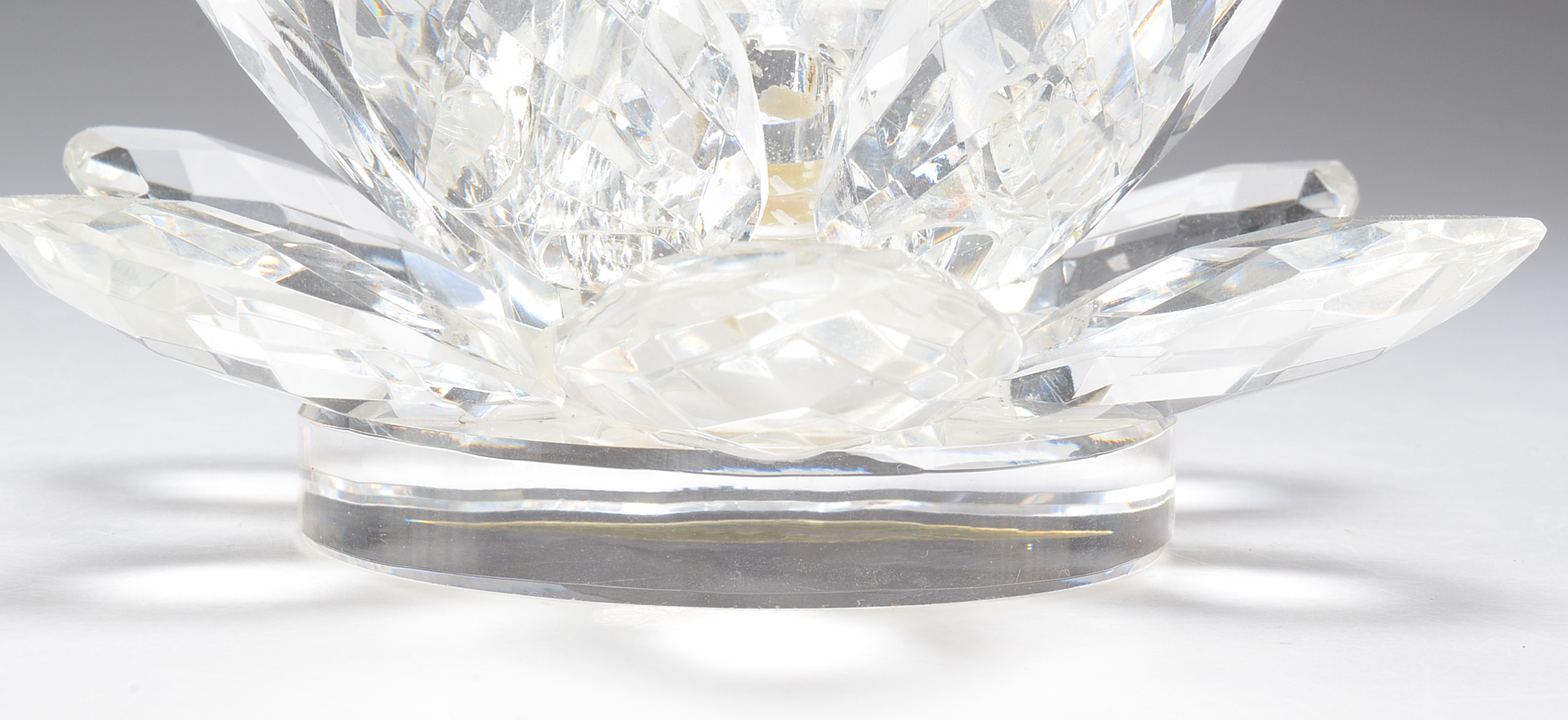 Pair of Shannon Crystal Lotus Candle Holders