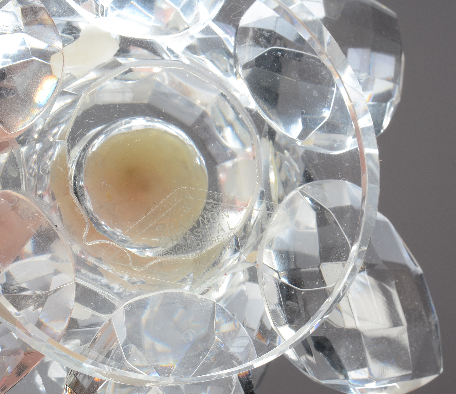 Pair of Shannon Crystal Lotus Candle Holders