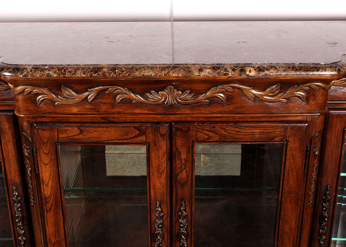 Marbled Granite Top Display Cabinet