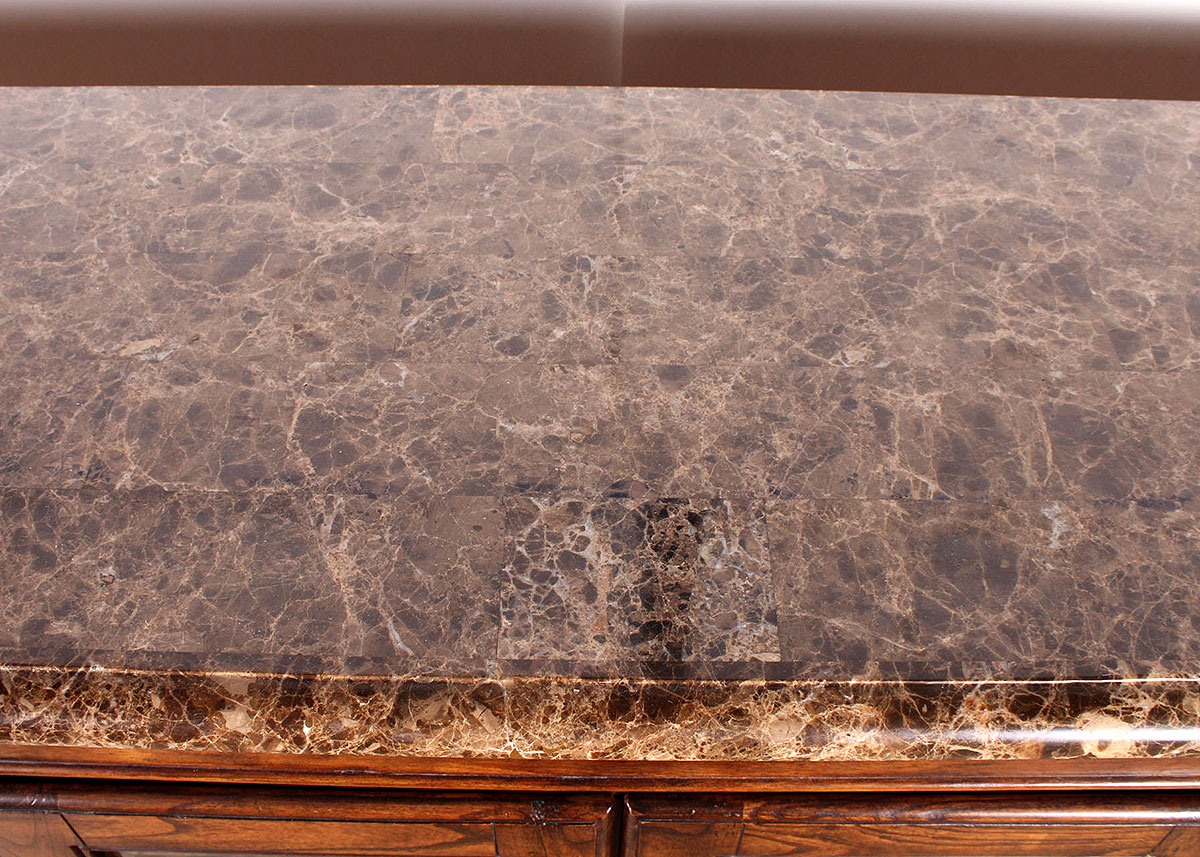 Marbled Granite Top Display Cabinet
