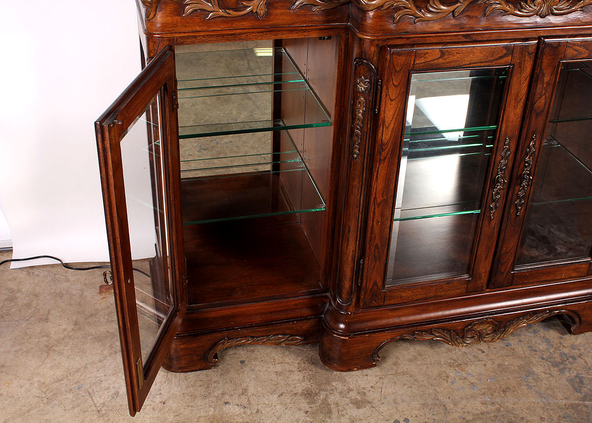 Marbled Granite Top Display Cabinet