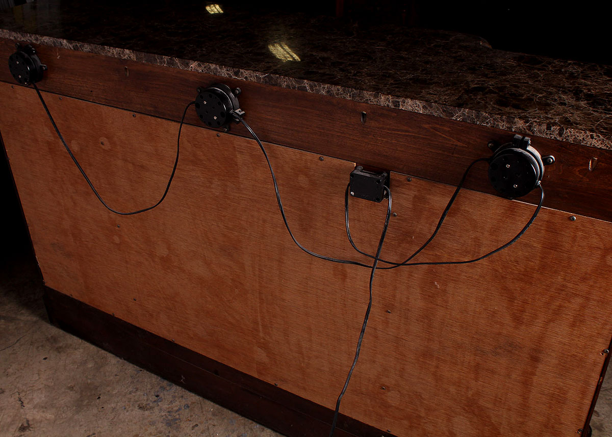 Marbled Granite Top Display Cabinet