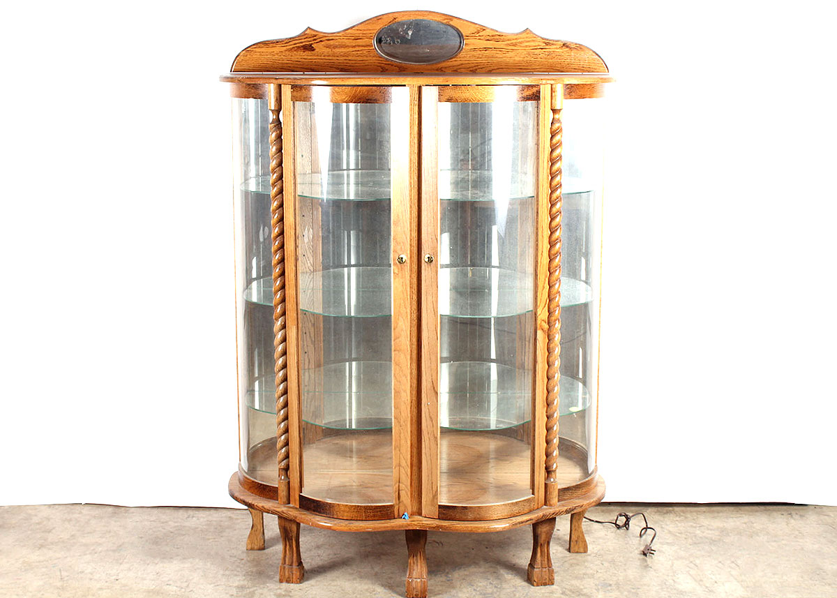 Bowed Glass Display Cabinet