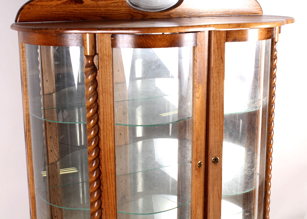 Bowed Glass Display Cabinet