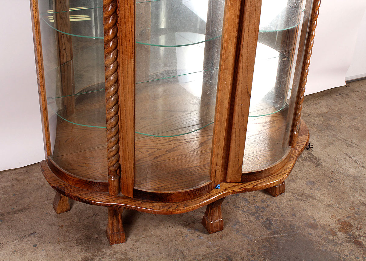 Bowed Glass Display Cabinet