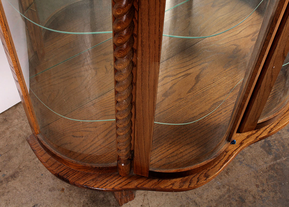 Bowed Glass Display Cabinet