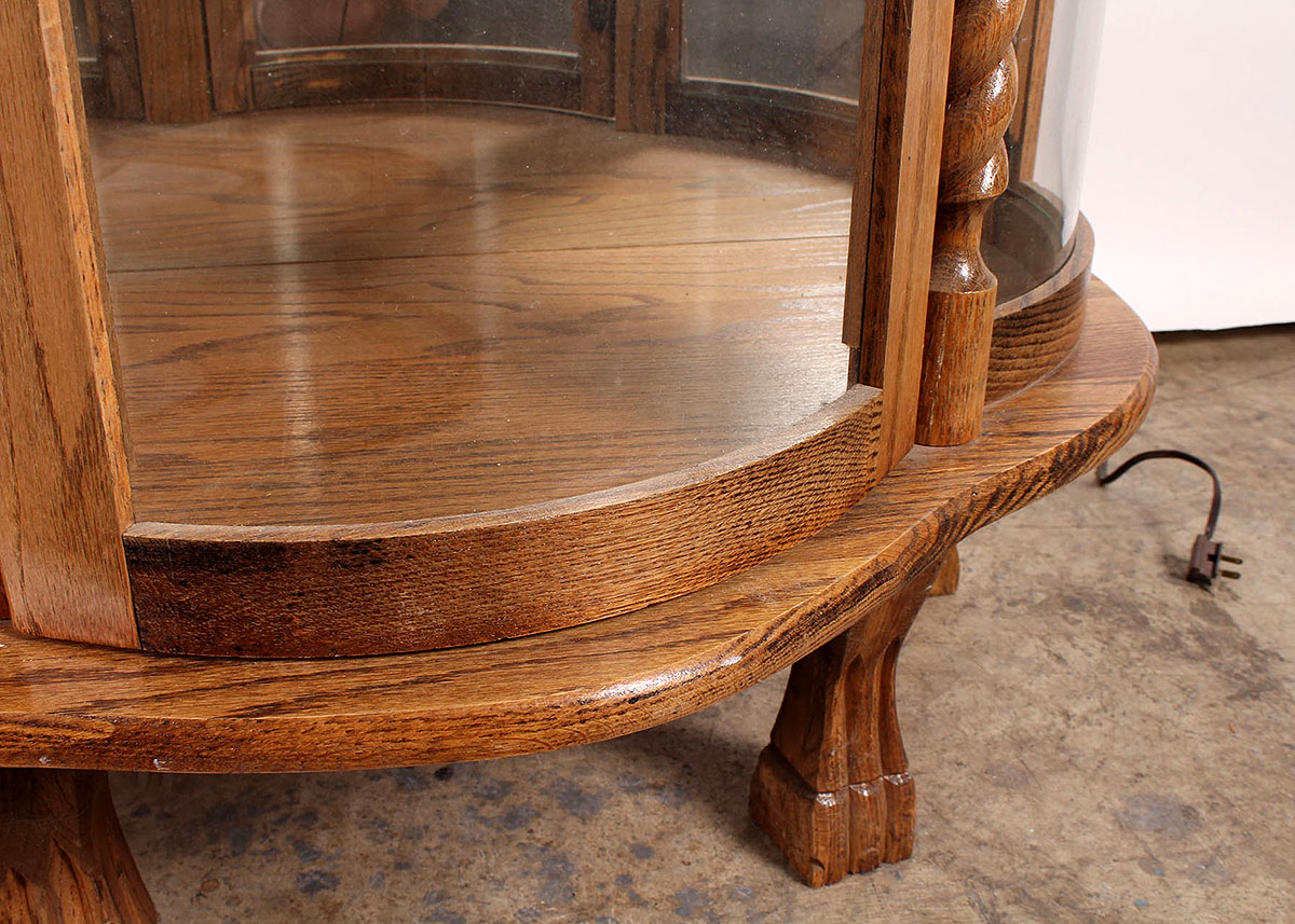 Bowed Glass Display Cabinet