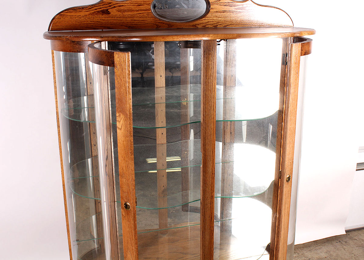Bowed Glass Display Cabinet
