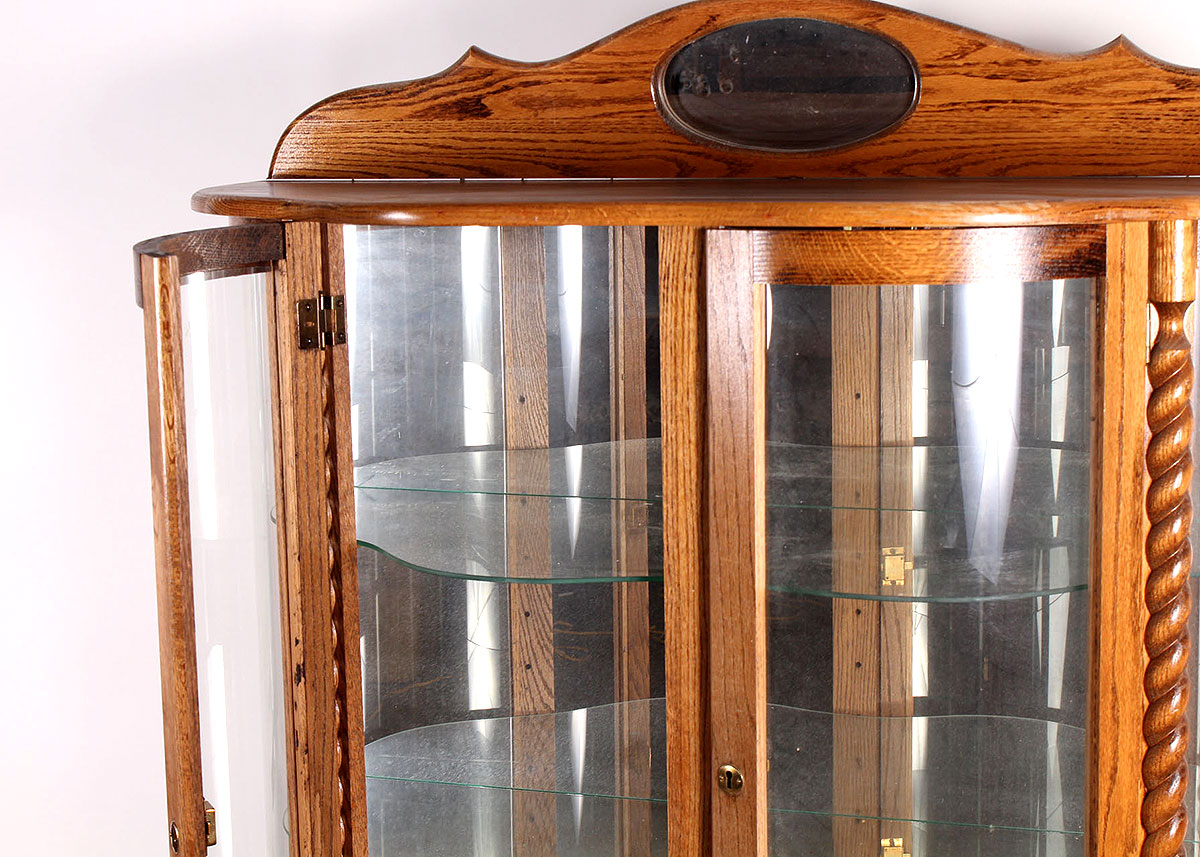 Bowed Glass Display Cabinet