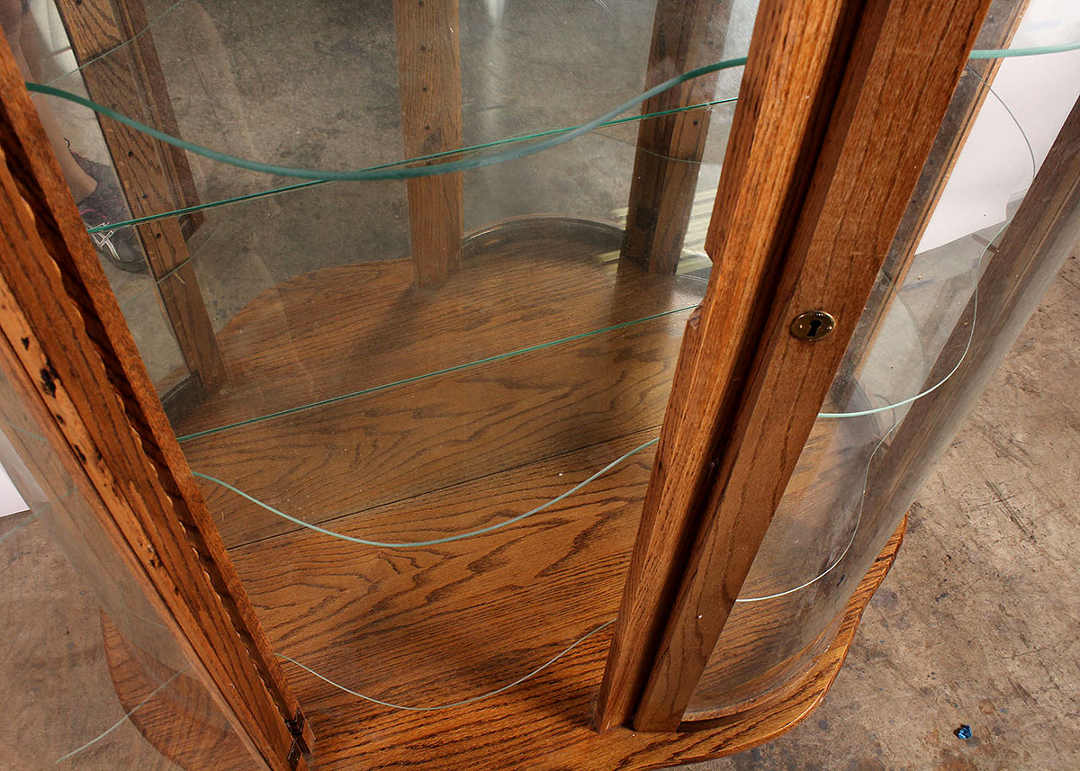 Bowed Glass Display Cabinet
