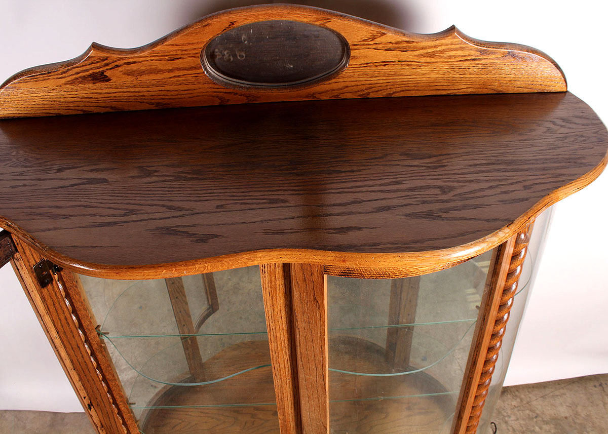 Bowed Glass Display Cabinet