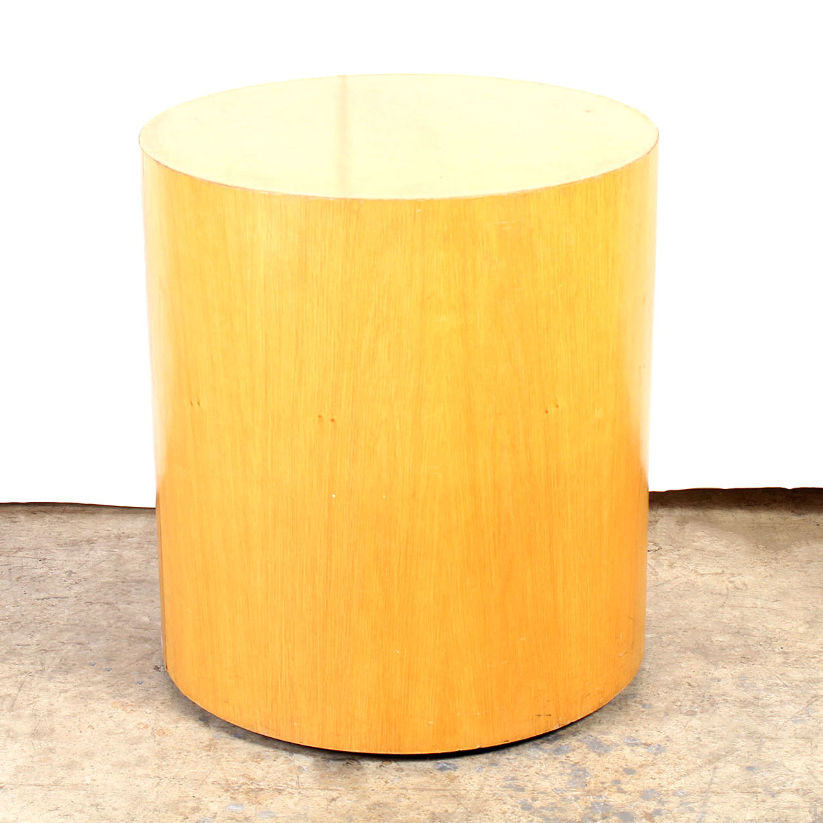 Mid-Century Modern Drum Cylinder Accent Table